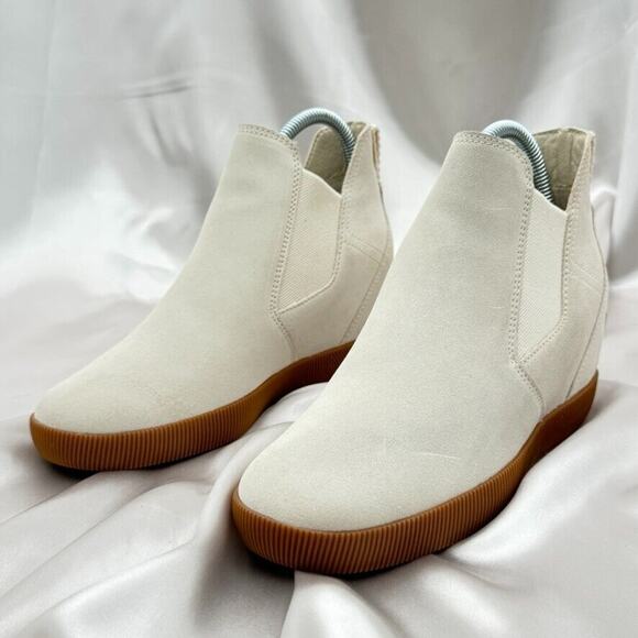 Sorel Out N About Wedge II White Waterproof Slip-On Shoes Booties Women Size 7 - Picture 11 of 16